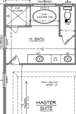 Master Bathroom Vanity With Makeup Area - Clipper City House