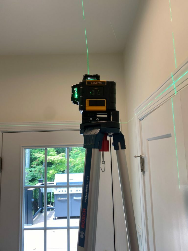 laser level for hanging wall art