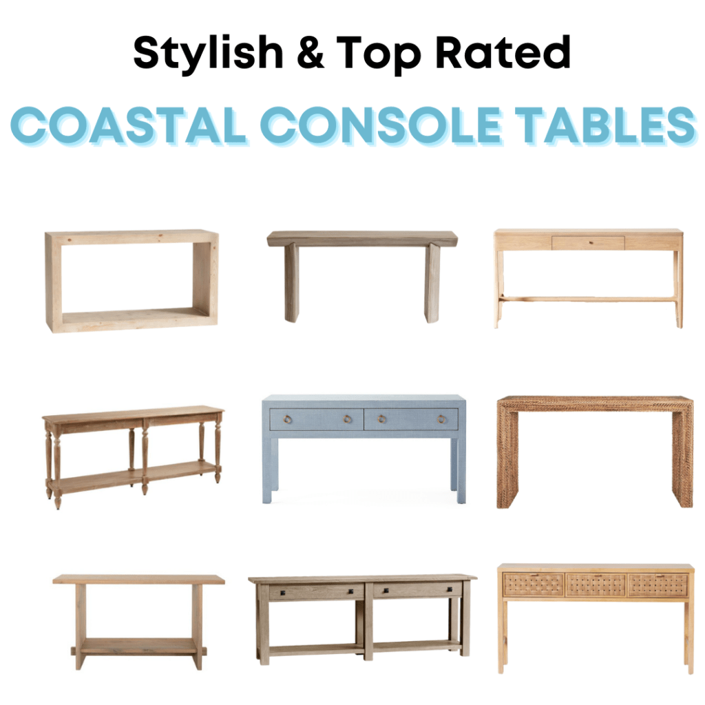 best coastal console tables