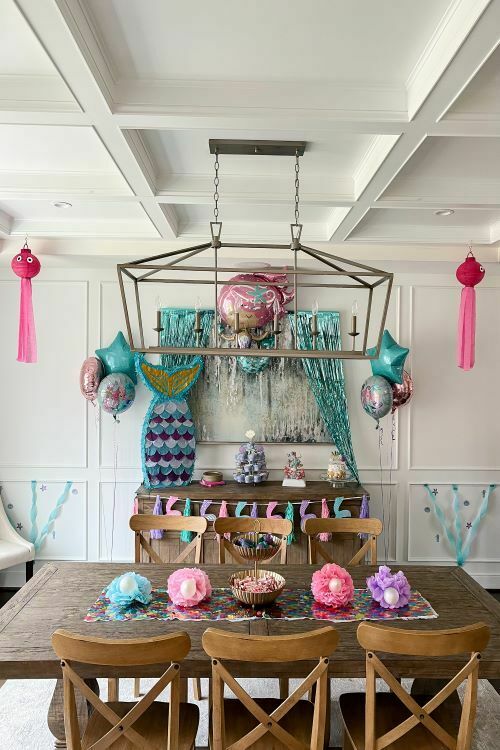 Easy Affordable DIY Mermaid Party Decorations Clipper City House   DIY Mermaid Party Decorations 