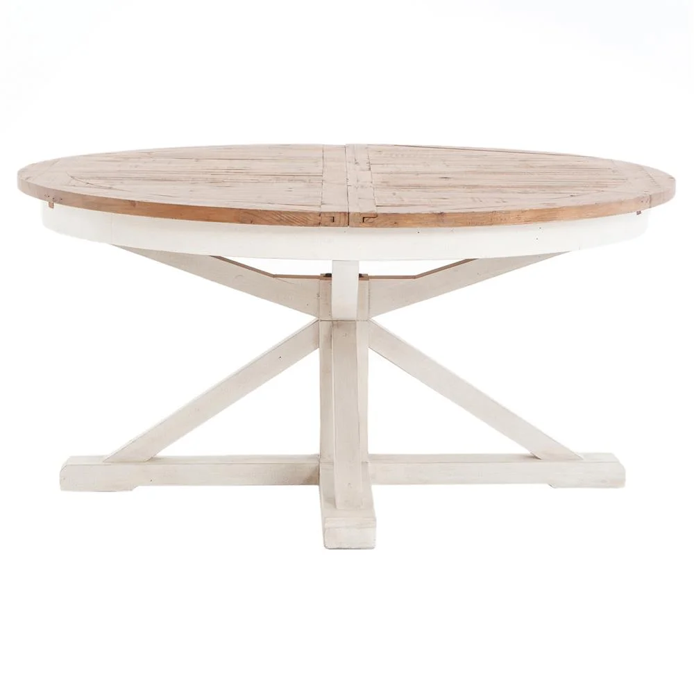 white extendable dining table